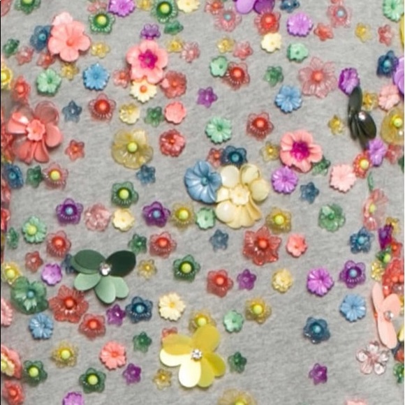 MSGM grey floral embellished sleeveless sweatshirt. - Picture 4 of 6